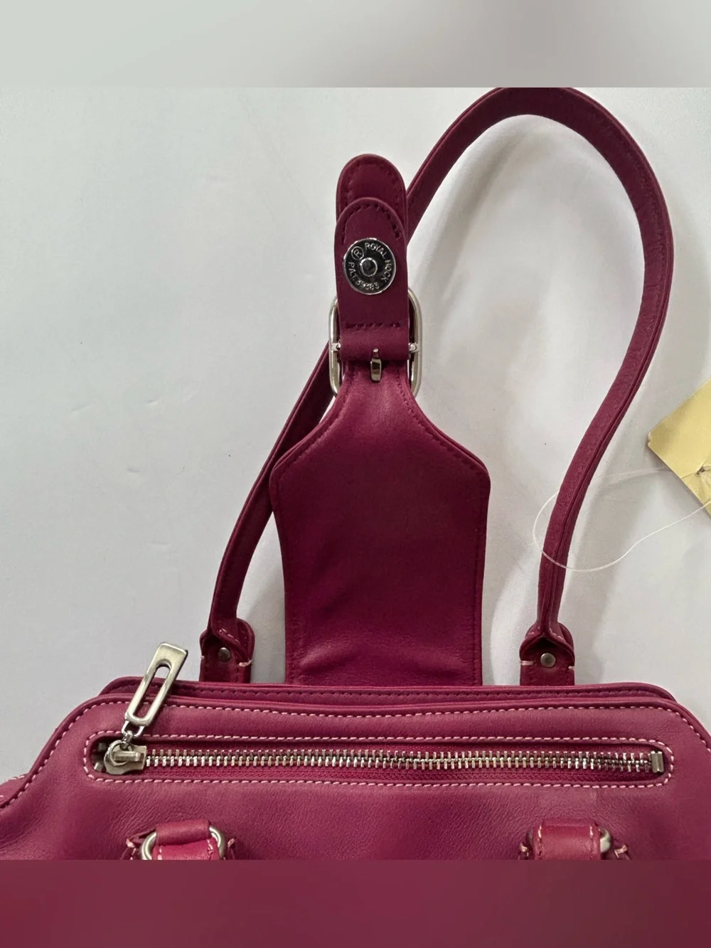 Cole Haan Plum Shoulder Bag with Silver Hardware